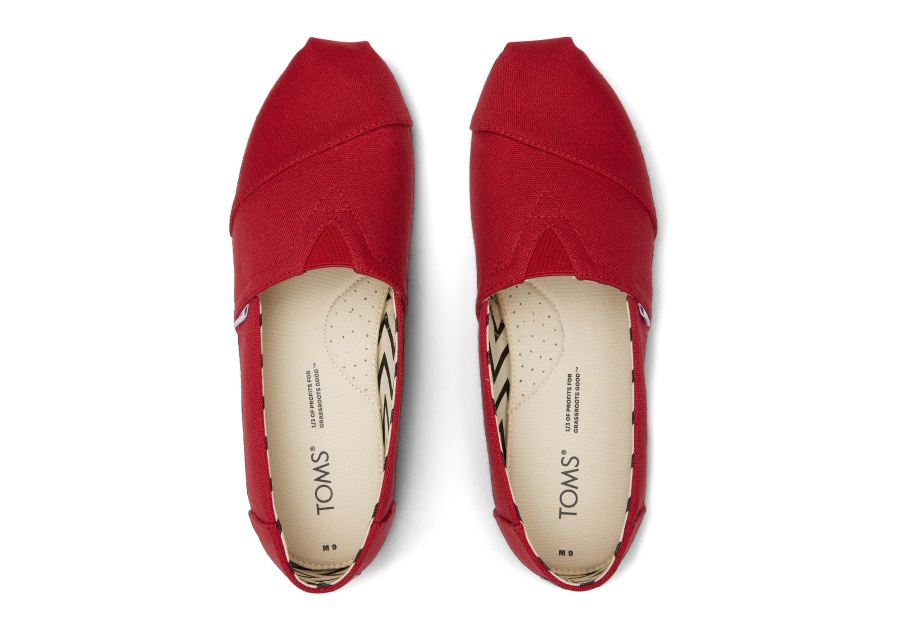 Alpargata Recycled Toms Cotton Canvas Red