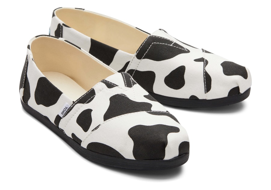 Toms Alpargata Cow Cow Print Black
