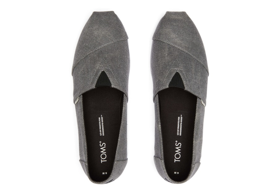 Toms Alpargata Distressed Twill Black Distressed