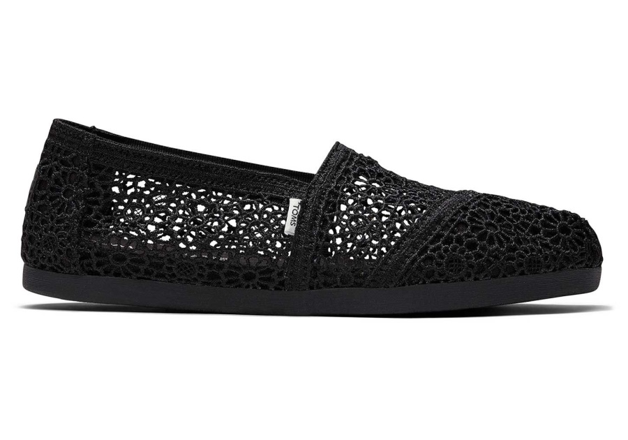 Toms Alpargata Moroccan Crochet Black
