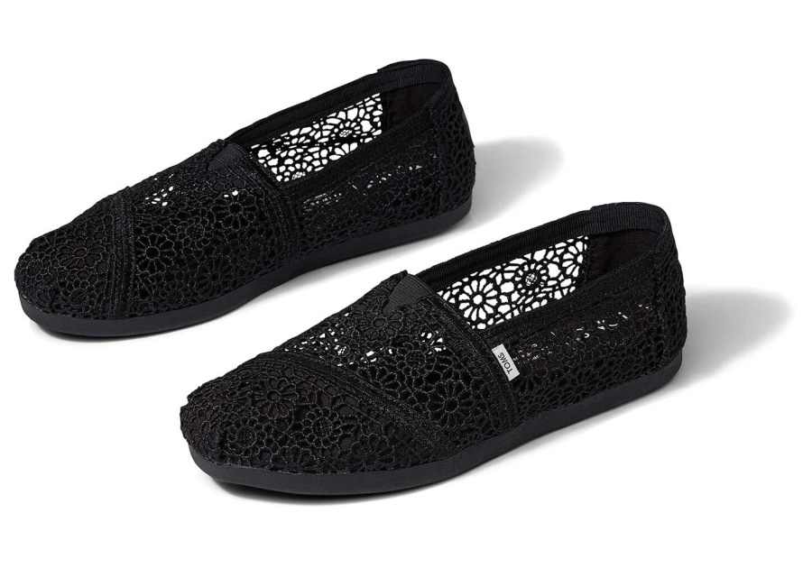 Toms Alpargata Moroccan Crochet Black