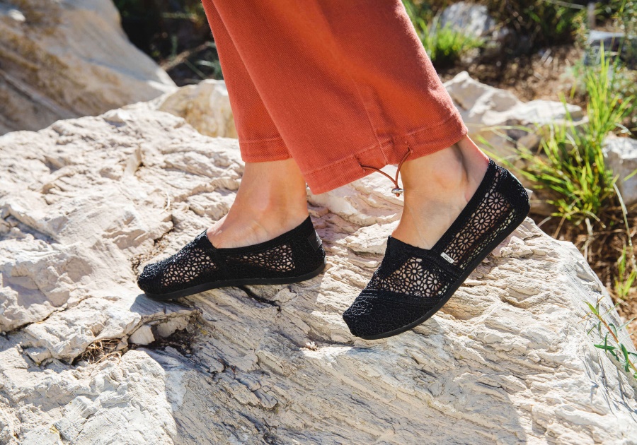 Toms Alpargata Moroccan Crochet Black