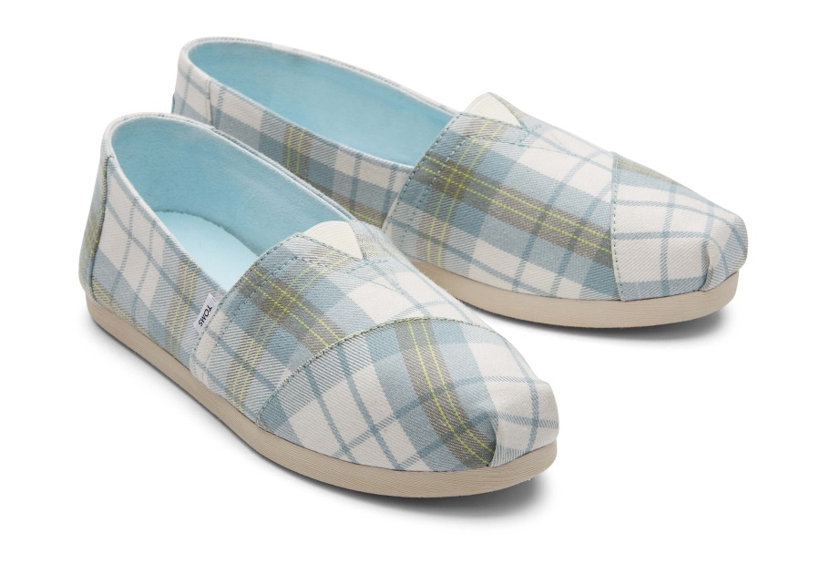 Toms Alpargata Plaid Blue Plaid