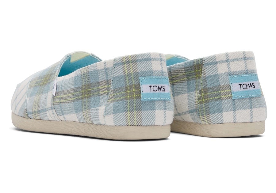 Toms Alpargata Plaid Blue Plaid