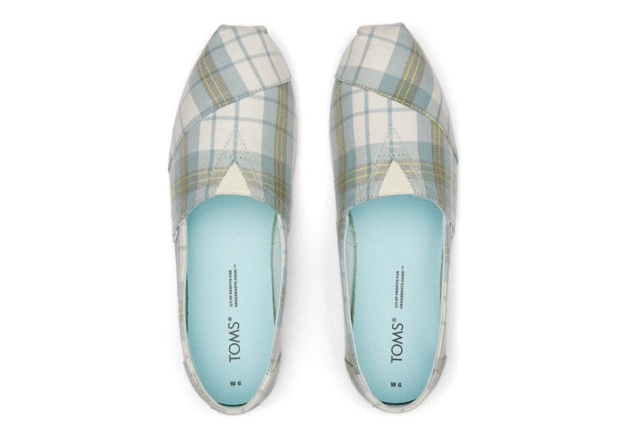 Toms Alpargata Plaid Blue Plaid