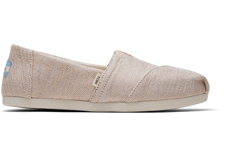 Toms Beige Alpargata Natural Metallic