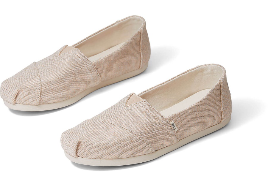 Toms Beige Alpargata Natural Metallic