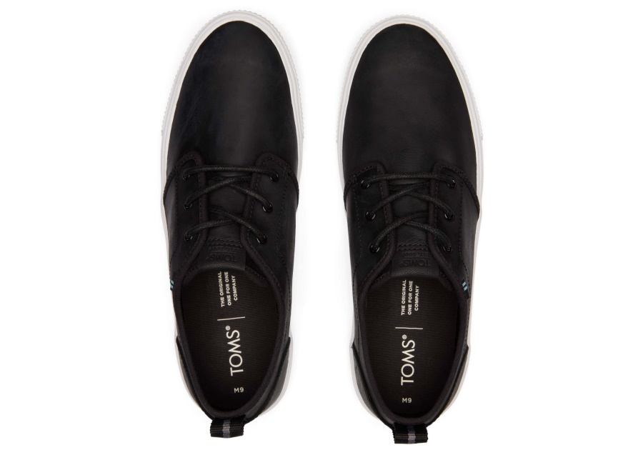 Toms Carlo Terrain Water Resistant Leather Sneaker Water Resistant Black
