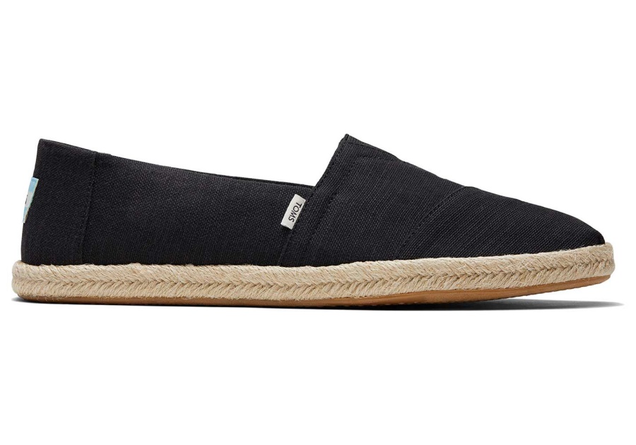Toms Espadrille Alpargata Black Slubby