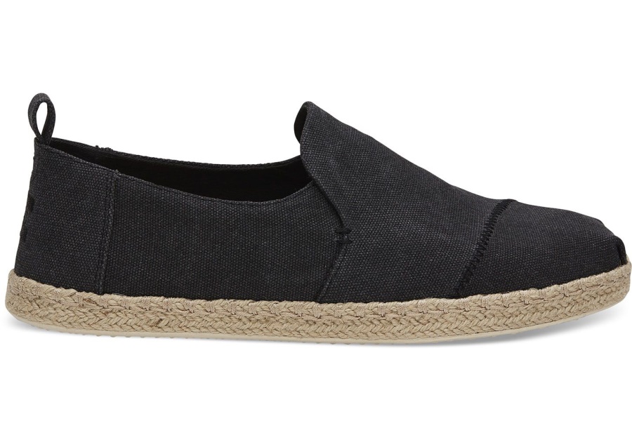 Toms Espadrille Alpargata Black Washed