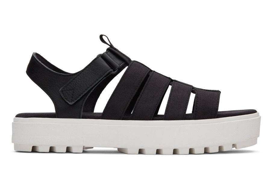 Toms Fisherman Lug Sandal Black