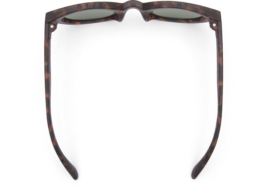 Toms Florentin Black Tortoise-Glass Bottle Green