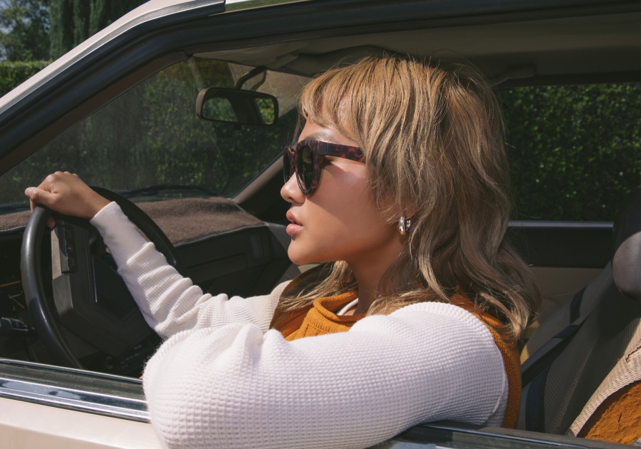 Toms Florentin Black Tortoise-Glass Bottle Green