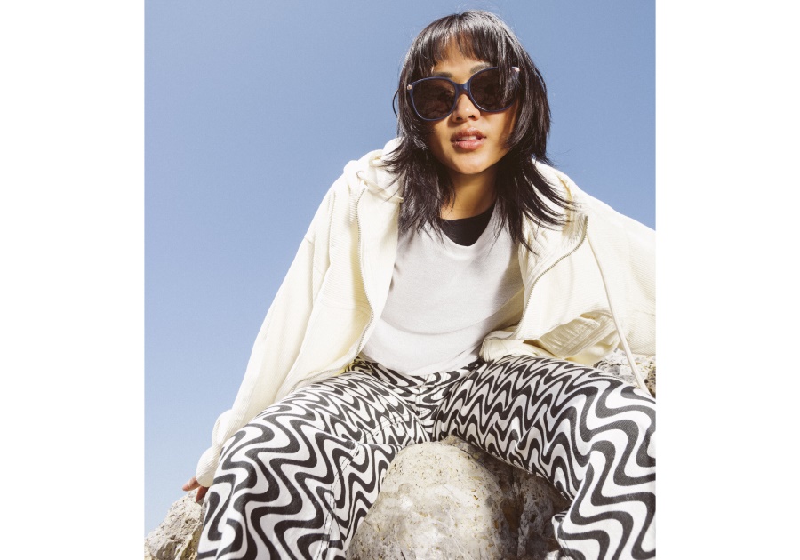 Toms Sandela 201 French Navy Floral-Rose Gold-Green Grey