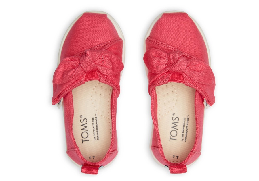 Toms Tiny Alpargata Bow Raspberry