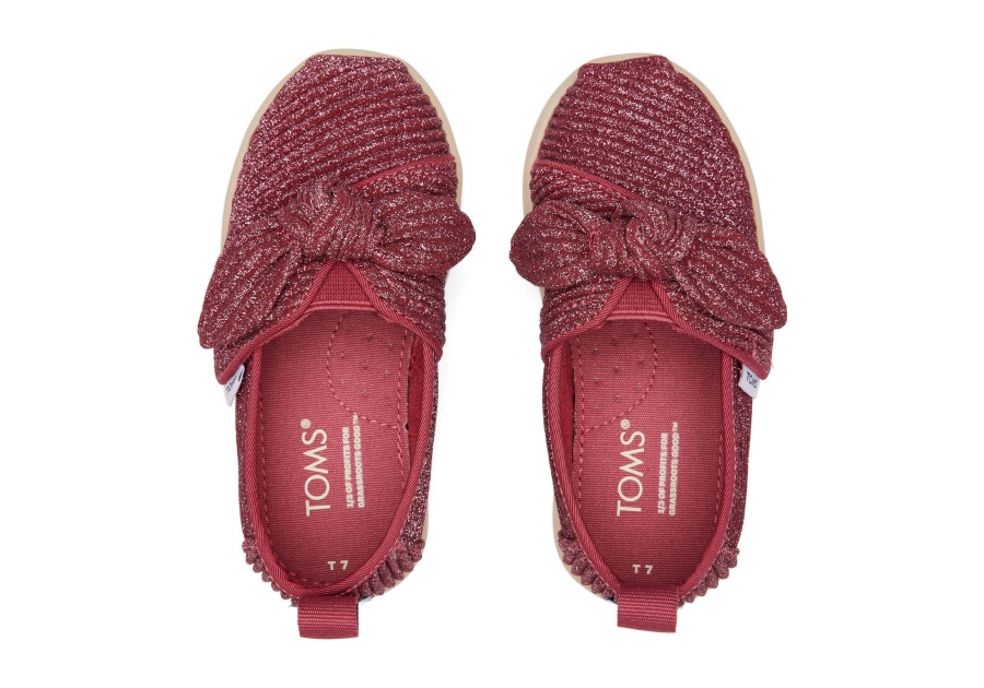 Toms Tiny Alpargata Glimmer Dark Rose