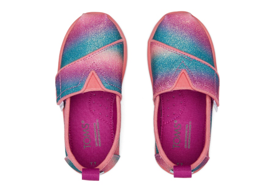 Toms Tiny Alpargata Gradient Glitter Pink Gradient