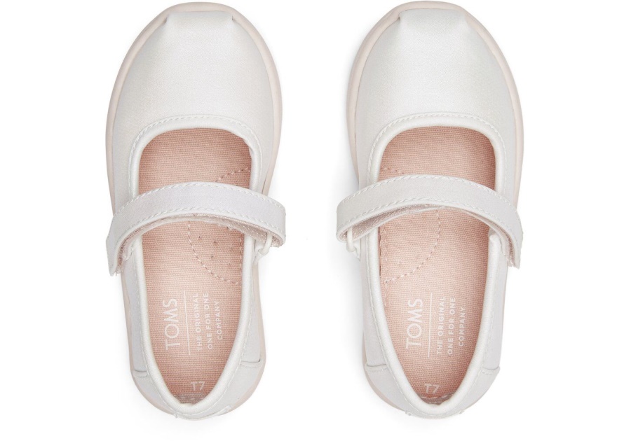 Toms Tiny Mary Jane Slip-On White