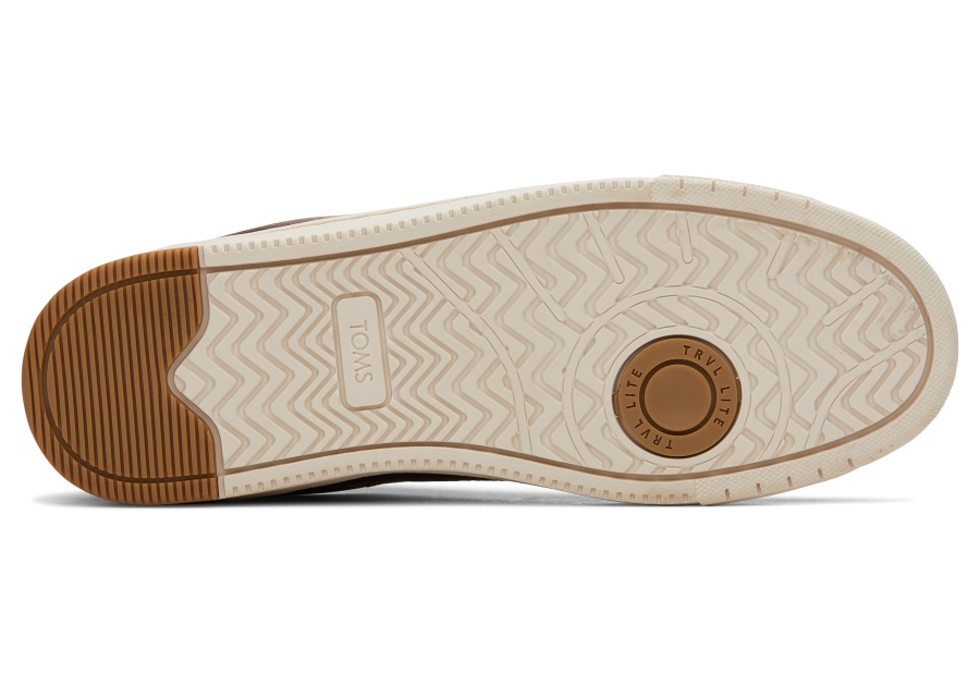 Toms Trvl Lite Water Resistant Leather Sneaker Chicory Brown Leather