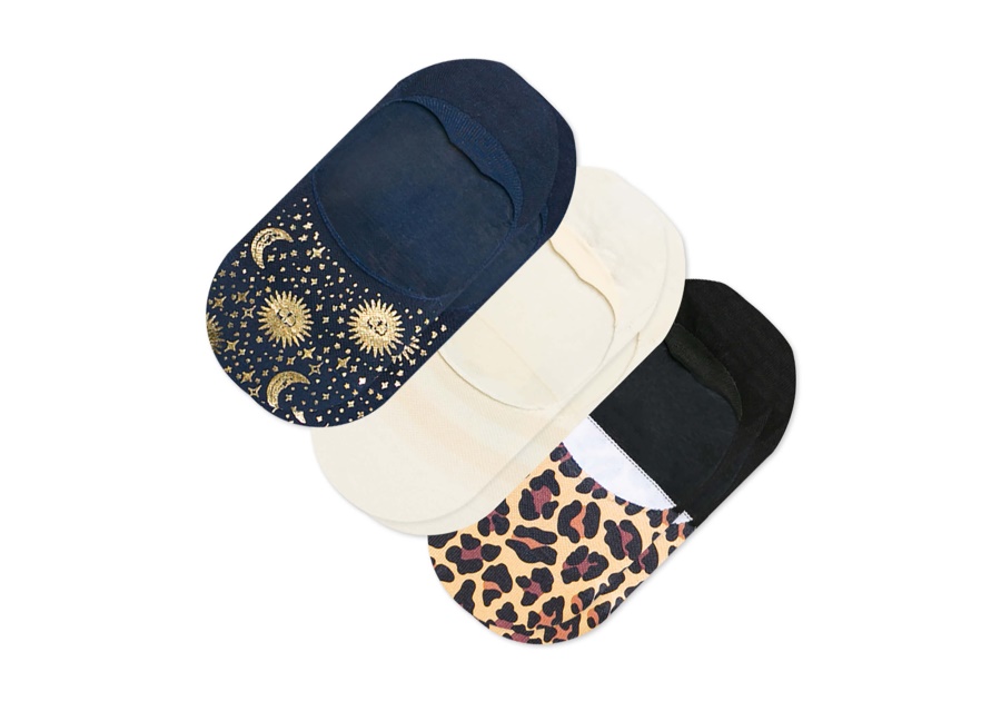 Toms Ultimate No Show Socks Celestial 3 Pack Celestial Stripe Leopard