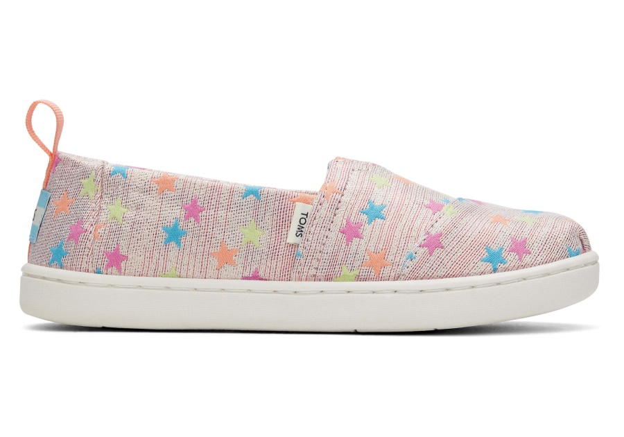 Toms Youth Alpargata Glimmer Stars Coral Multi