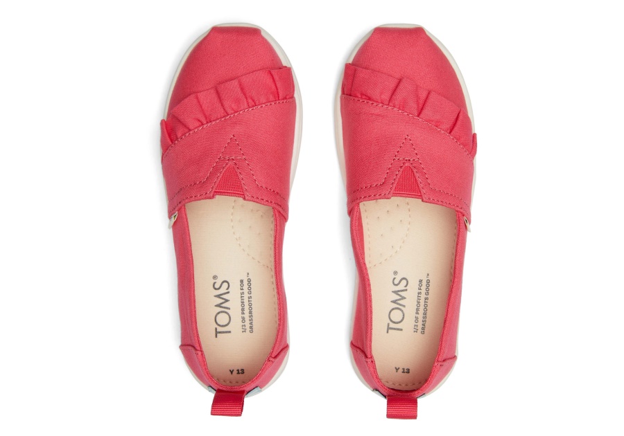 Toms Youth Alpargata Ruffle Raspberry