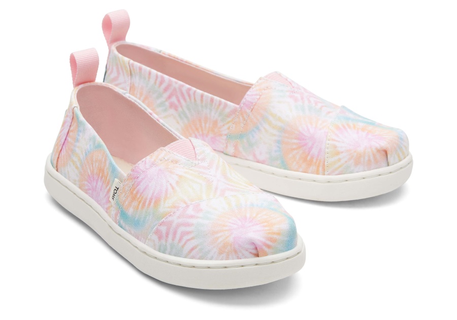 Toms Youth Alpargata Tie Dye Pink Tie Dye