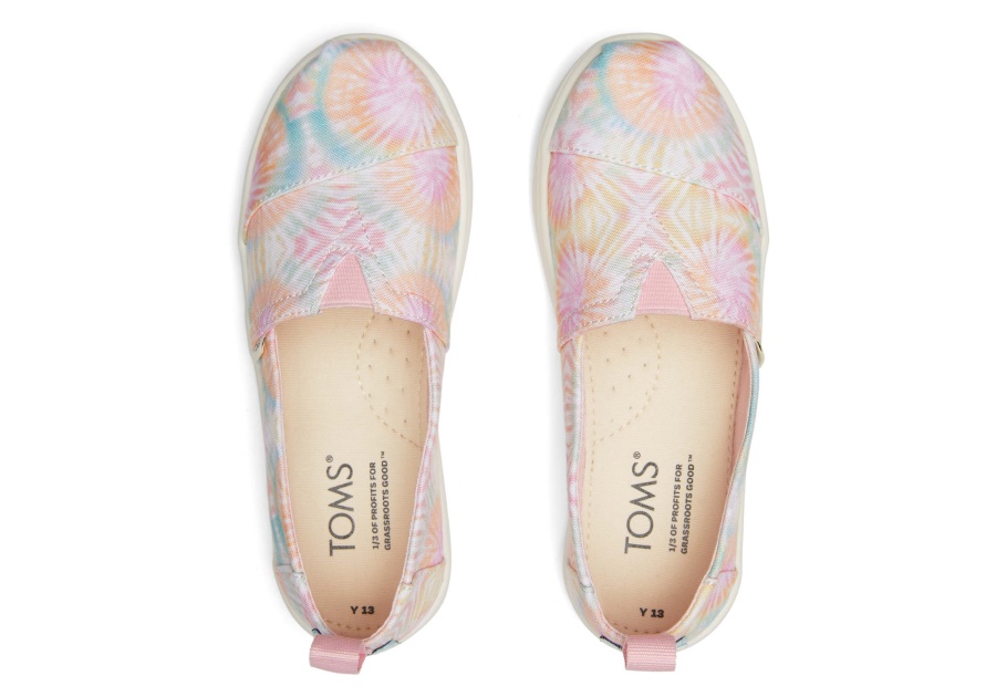 Toms Youth Alpargata Tie Dye Pink Tie Dye