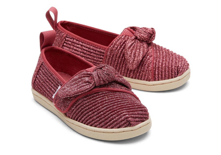 Toms Tiny Alpargata Glimmer Dark Rose