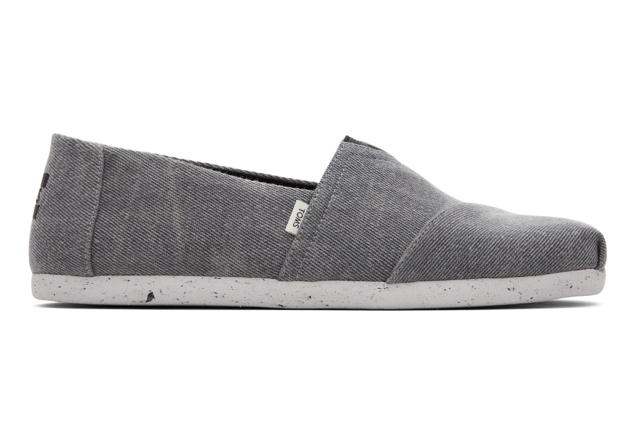 Toms Alpargata Distressed Twill Black Distressed