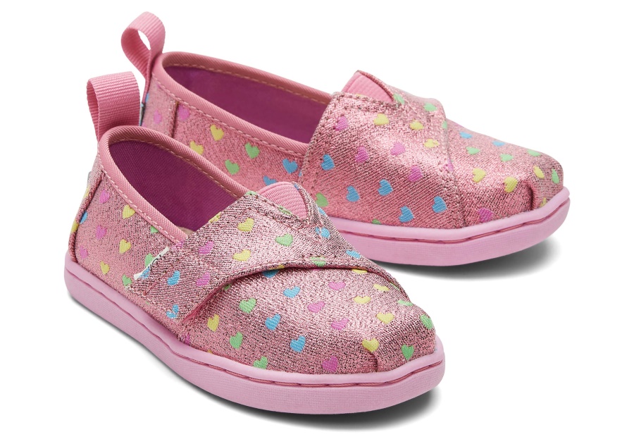 Toms Tiny Alpargata Hearts Multi Glimmer