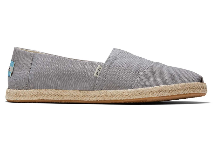 Toms Espadrille Alpargata Drizzle Grey Slubby