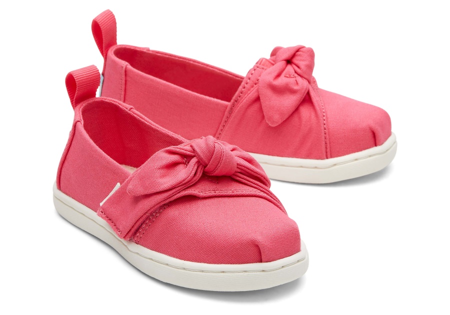Toms Tiny Alpargata Bow Raspberry